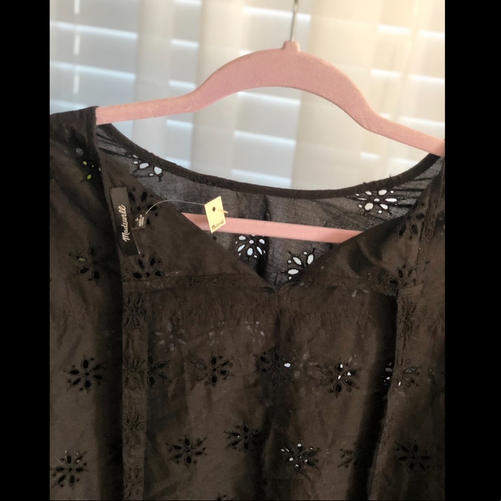NWT Madewell Eyelet Blouse Lg - Picture 3 of 3